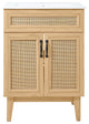 24" Modern Farmhouse 2-Shelf Bath Vanity Cabinet Only (Sink Basin not Included)