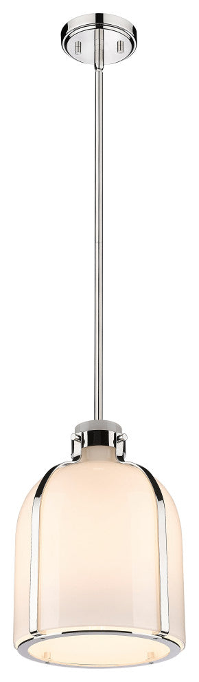 Zlite 818-9PN 1-Light Pendant, White Opal
