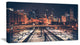 "Dark Chicago Skyline and Railroad" Canvas Print40"x20"