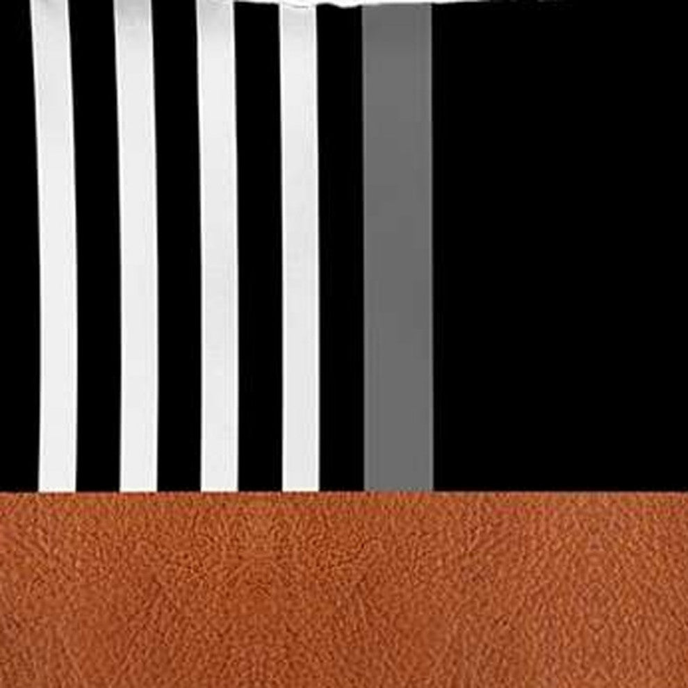 Set of 2 Brown and Black Printed Pillow Covers