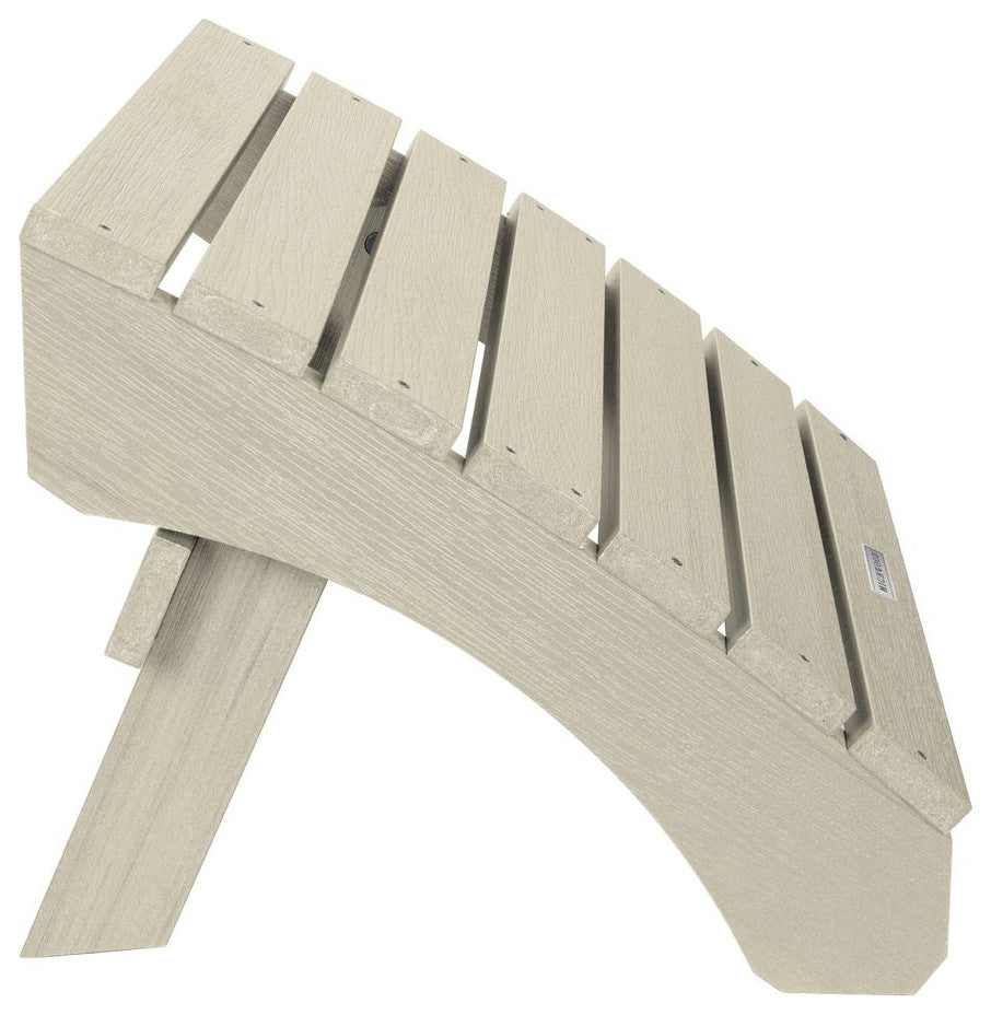 Manhattan Beach Adirondack Chair With Folding Ottoman, White