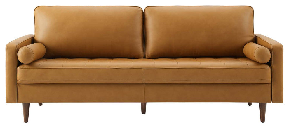 Sofa, Leather, Tan, Modern, Living Lounge Room Hotel Lobby Hospitality