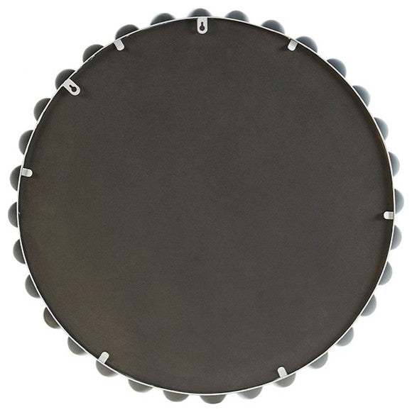 Madison Park Signature 27" White Round Iron Framed Wall Decor Mirror