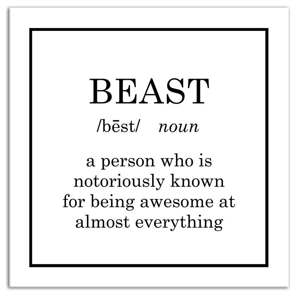 Beast Definition 12x12 Canvas Wall Art