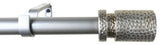 1" Diameter Fossetta Curtain Rod, 84"-120", Pewter