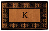 The Grecian Monogram Doormat, Extra-Thick 3'x6', Letter K