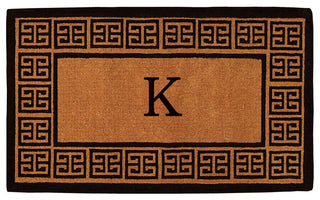 The Grecian Monogram Doormat, Extra-Thick 3'x6', Letter K
