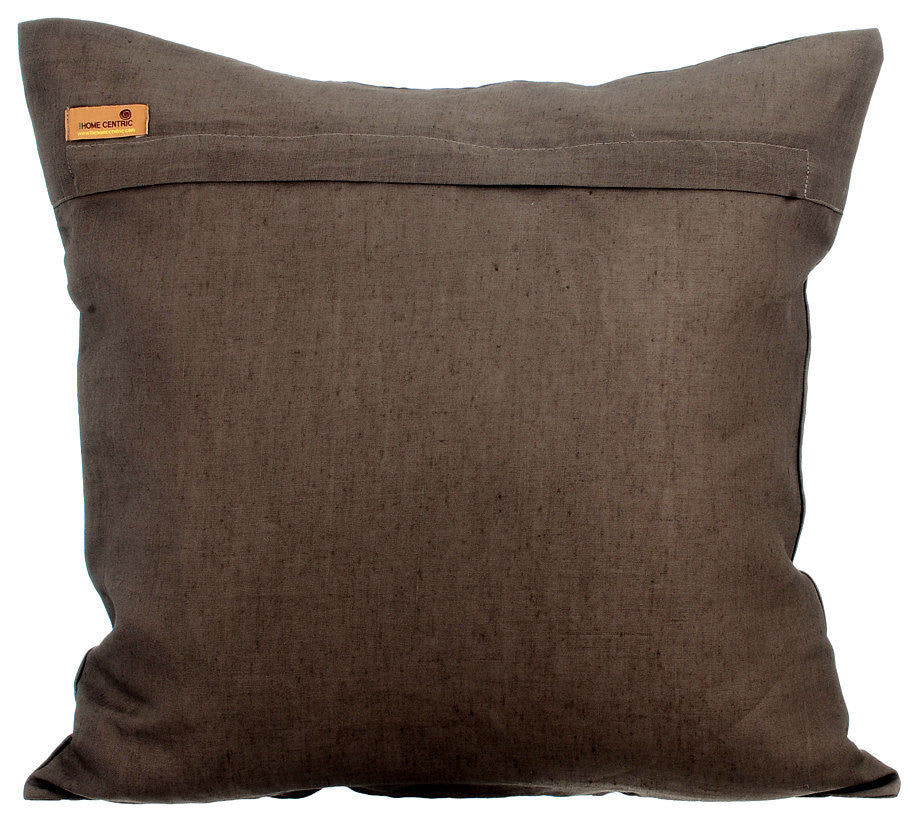 Pillow Covers 16" x 16" Cushion Cover Brown Cotton Sea Creatures - Coral Harvest
