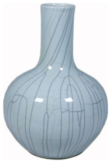 Crackle Celadon Globular Vase