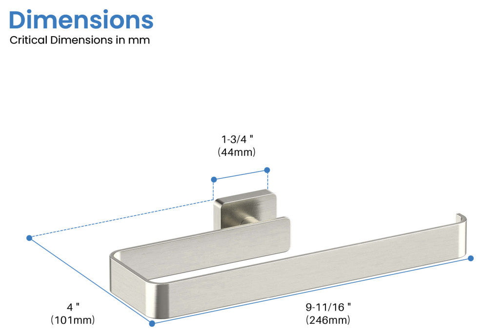 Blaze 10 inch Bathroom Towel Bar, Brushed Nickel