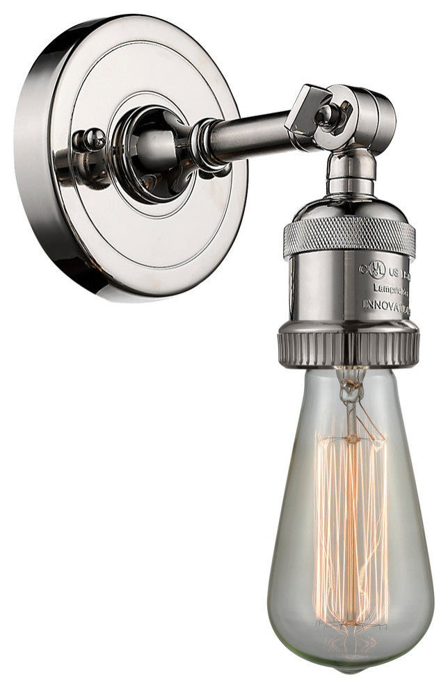 INNOVATIONS LIGHTING 203NH-PN Bare Bulb 1 Light Sconce