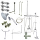 Kingston Brass High-Arc Gooseneck Clawfoot Tub Faucet Package, Polished Chrome