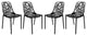 LeisureMod Modern Devon Aluminum Chair, Set of 4