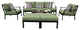 kathy ireland Madison Ave. 8 Piece Aluminum Patio Furniture Set 08c, Forest