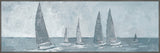 "Racing Sails" Floater Framed Painting Print on Canvas, 60x20