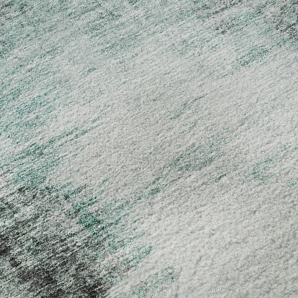 Premium Machine Washable Mayfield AMF710 Teal 8' x 10' Rug