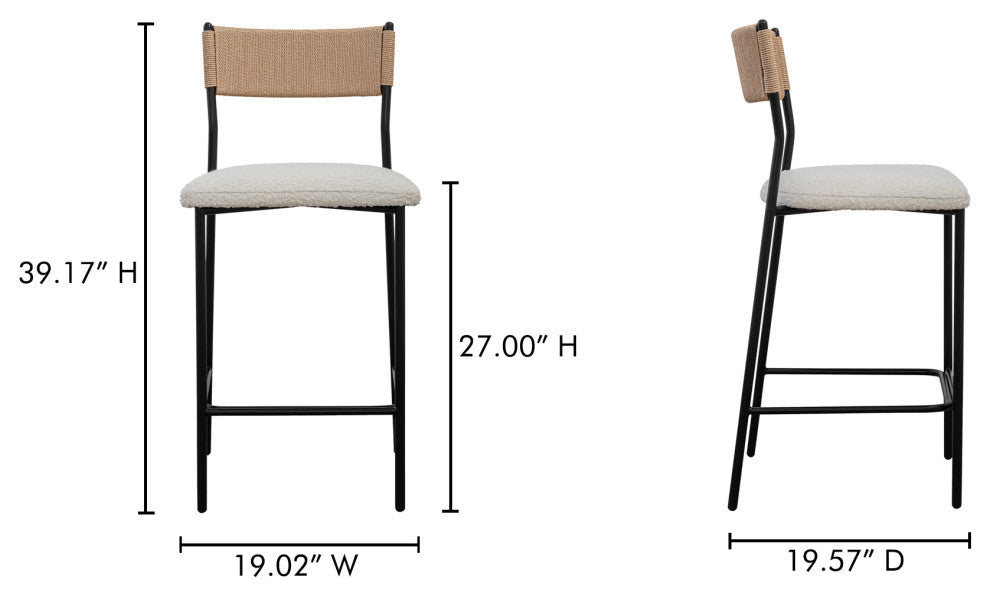 Foley Counter Stool White
