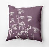 Breezy Wildflower Pillow, Purple, 26"x26"