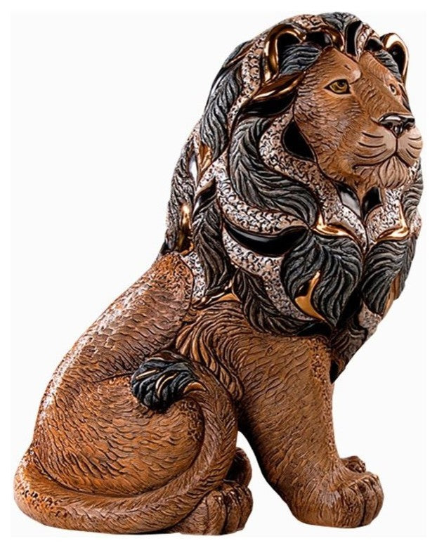 Majestic Lion Ceramic Sculpture