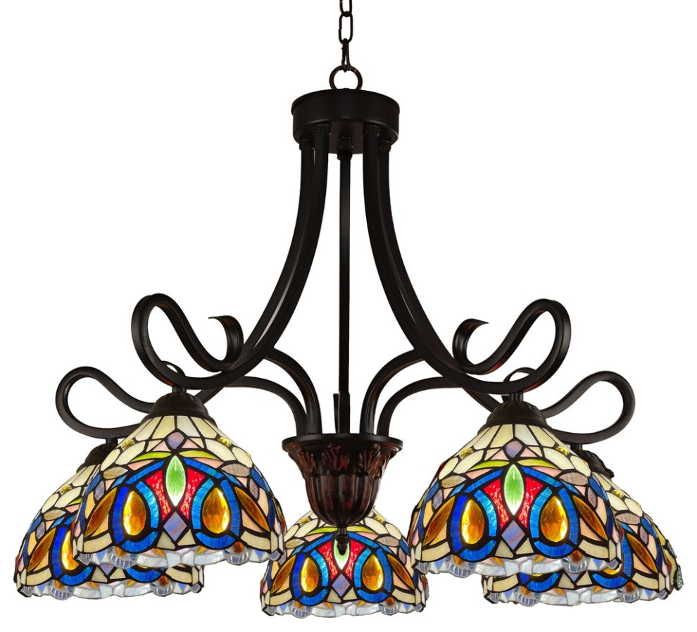 CHLOE Lighting CH3T353BV27-DD5 SERENITY Victorian Bronze 5 Light LargeChandelier