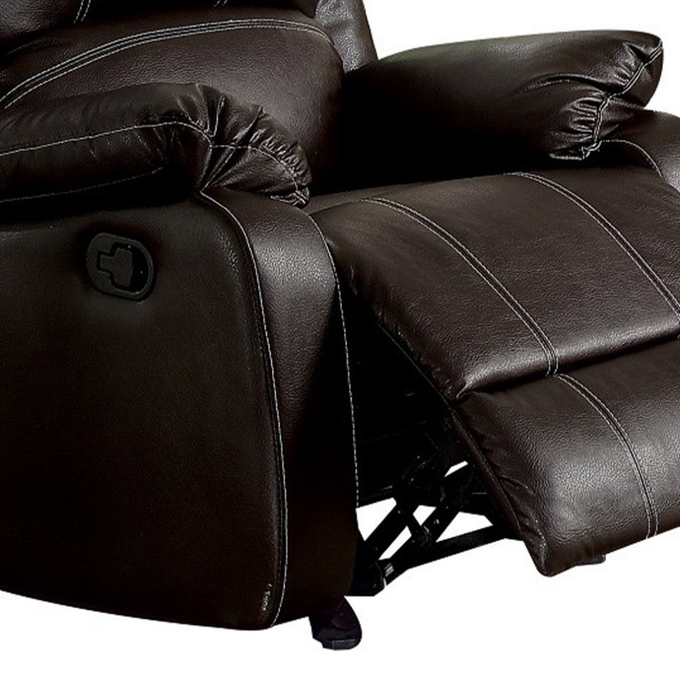 ACME Zuriel Motion Rocker Recliner, Brown Synthetic Leather