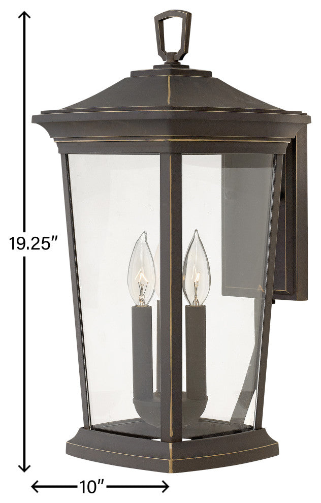 Hinkley Bromley Medium Wall Mount Lantern, Oil Rubbed Bronze
