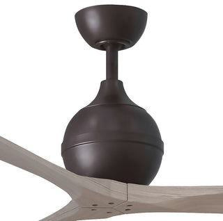 Irene-3 Paddle Fan, Textured Bronze, 60", Gray Ash Blades