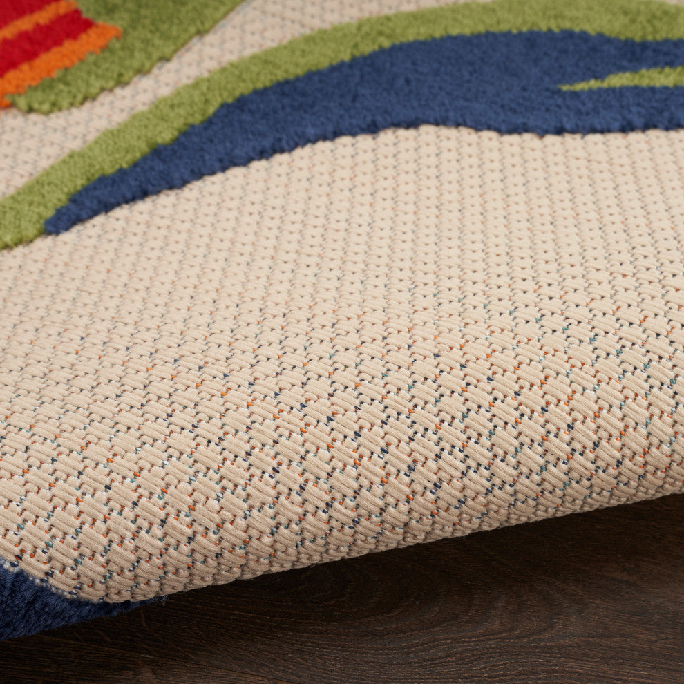 Nourison Aloha 7'10" Round Multicolor Contemporary Area Rug