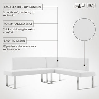 Amanda Corner Sofa, White