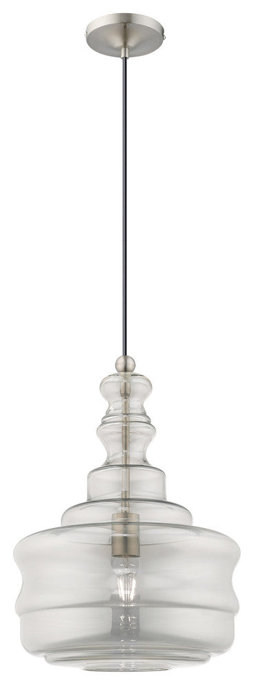 Livex Lighting Brushed Nickel 1-Light Mini Pendant