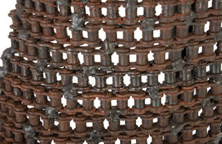 Chain Bust Sculpture on Stand