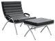 Modern Classics Classic Chair and Ottoman, Black