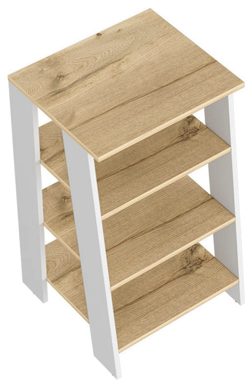 Linen Cabinet Jenne, Bathroom, Light Oak / White