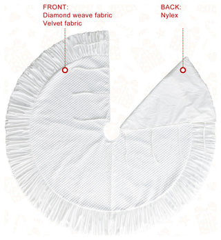 60"D Velvet Ruffled Christmas Tree Skirt