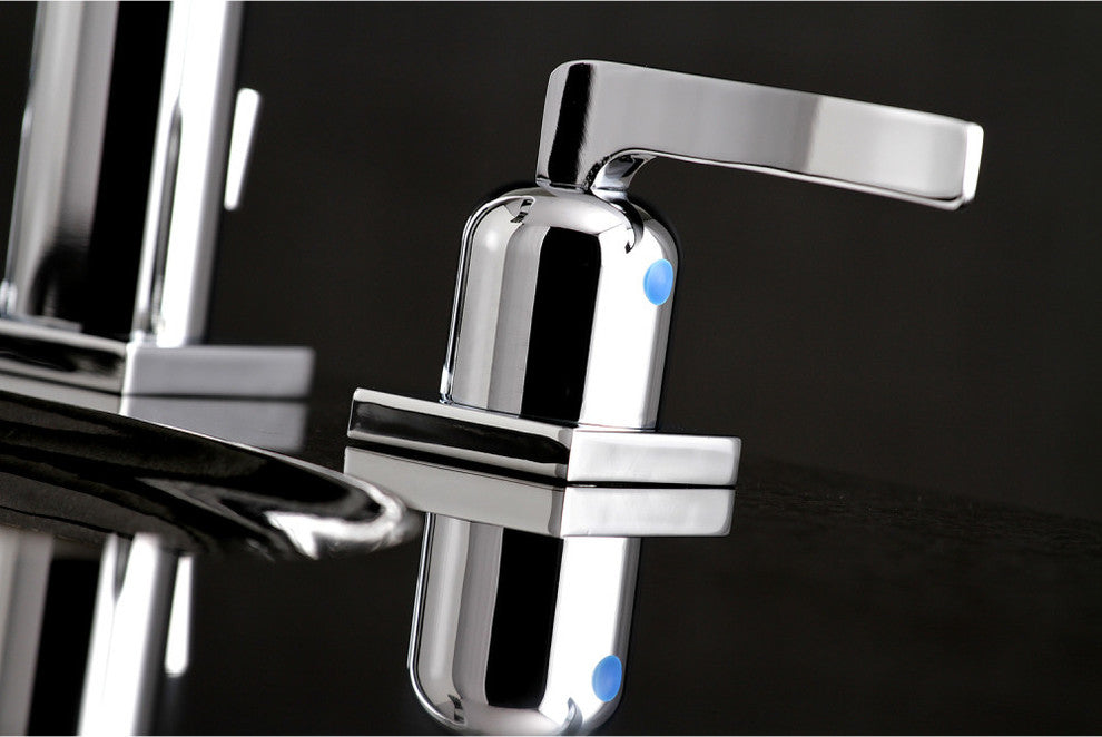 Fauceture Widespread Bathroom Faucet With Retail Pop-Up, Polished Chrome