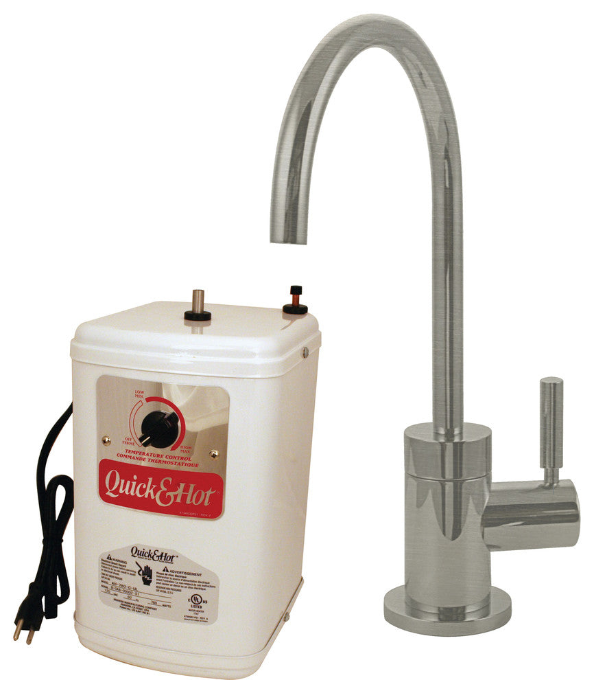 Contemporary 1-Handle Water Faucet, Satin Nickel