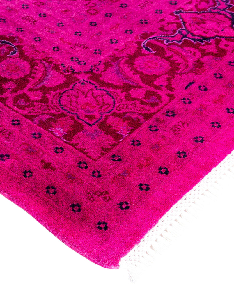 Overdyed One-of-a-Kind Hand-Knotted Area Rug Purple, 8' 2" x 10' 3"
