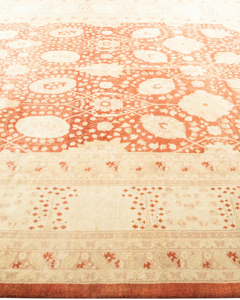Katherine, One-of-a-Kind Hand-Knotted Area Rug Orange, 8'2"x10'2"