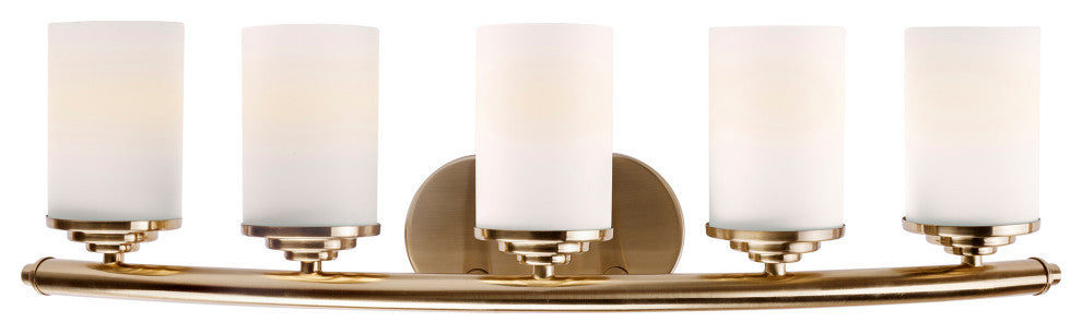 5-Light Bath Vanity Light, Soft Gold