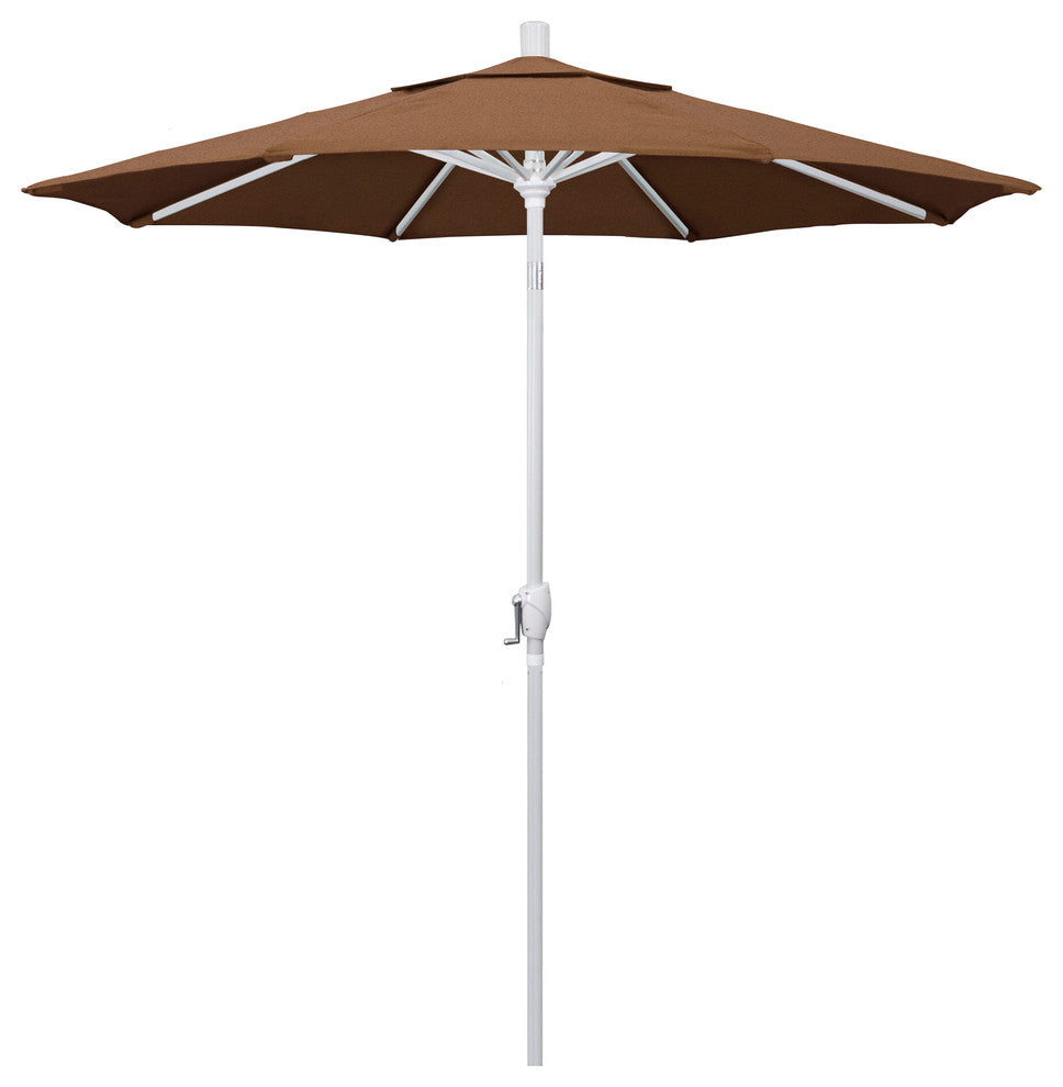 7.5' Aluminum Umbrella Push Tilt, Sunbrella, Teak