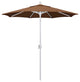 7.5' Aluminum Umbrella Push Tilt, Sunbrella, Teak