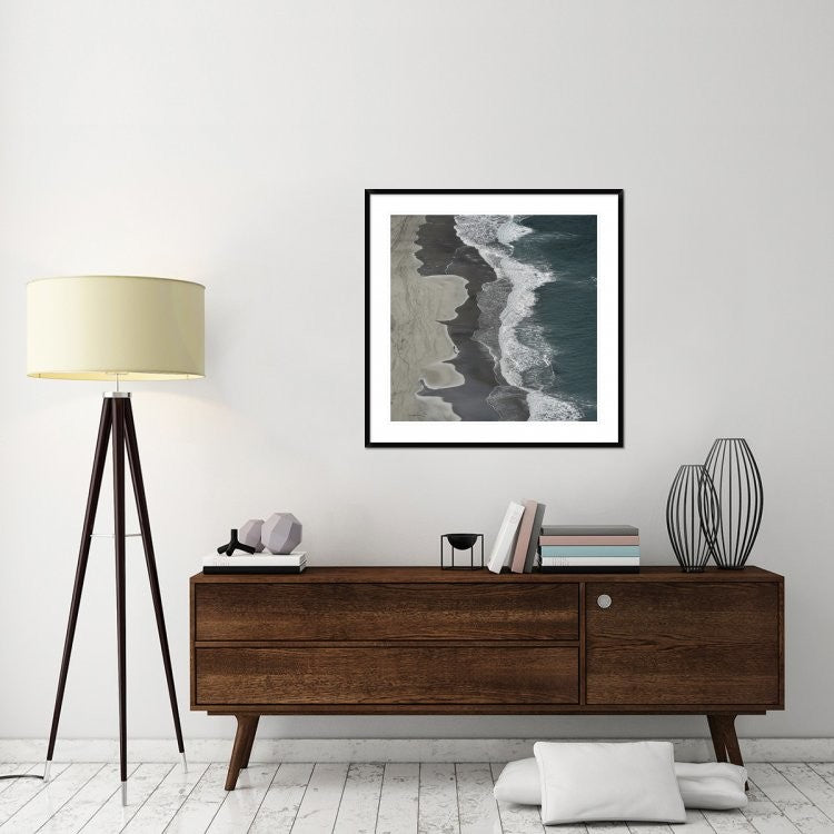 "Running Waves" Framed Digital Print by Lex Molenaar, 38"x38"