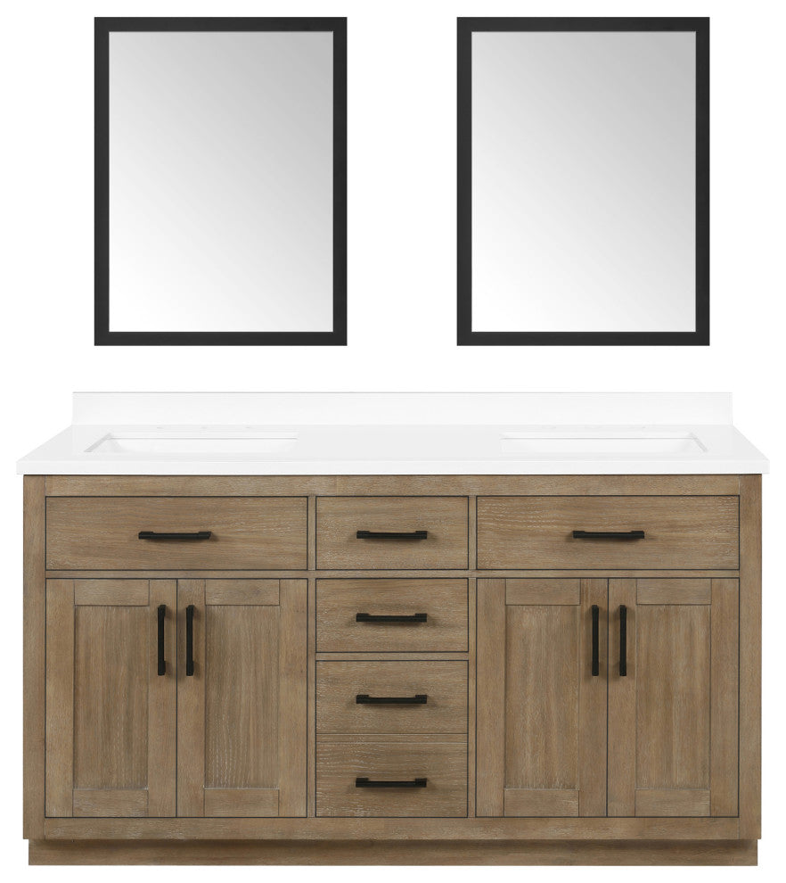OVE Decors Bailey Vanity, Driftwood Oak, 60 Inches