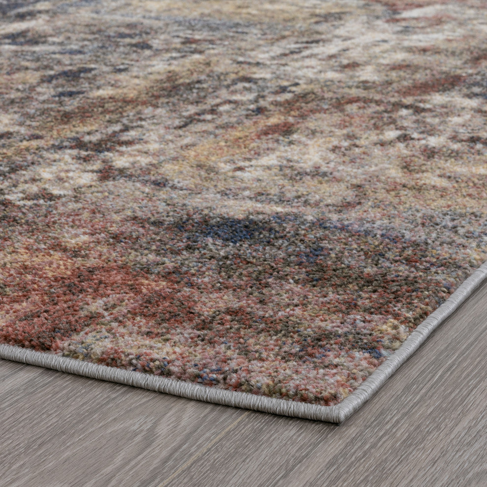 Billings Contemporary Abstract Area Rug, Navy, 9'x12'