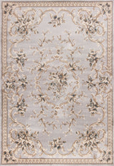 Avalon 5604 Light Gray Aubusson Rug, 7'10"x9'10"