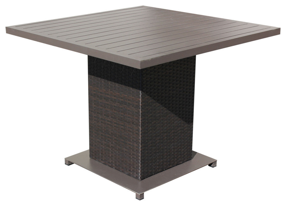 Barbados Square Dining Table with 4 Chairs Espresso
