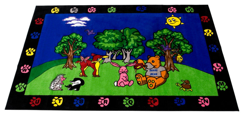 Share Bear #1078 5'x8' Children's Educational and Play Rug