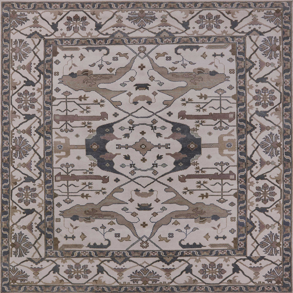 Ahgly Company Indoor Square Mid-Century Modern Area Rugs, 3' Square