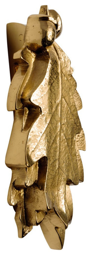 Oak Leaf Solid Brass Door Knocker Oak Leaf 6H x 3W Front Door Renovators Supply