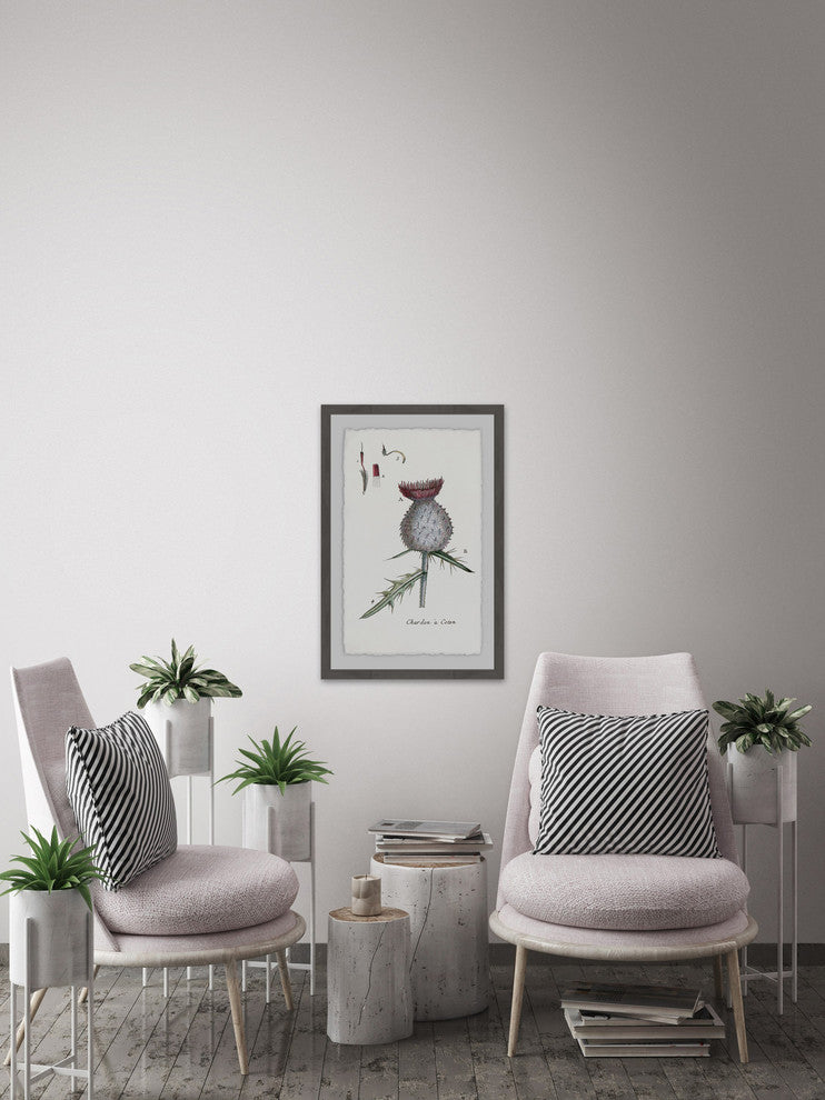 "Inspire Me with Plant" Framed Painting Print, 16"x24"